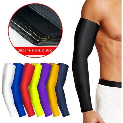 Newly 1pcs UV Sunscreen Bicycle Cycling Basketball Long Arm Sleeve Elbow Support Protector Sports Safety Elbow Pad