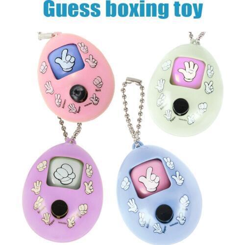 2019 New 4Pcs Finger-Guessing Keychain Funny Toy Egg Shaped Fidget Toys Guessing Game Toys for Adults Kids
