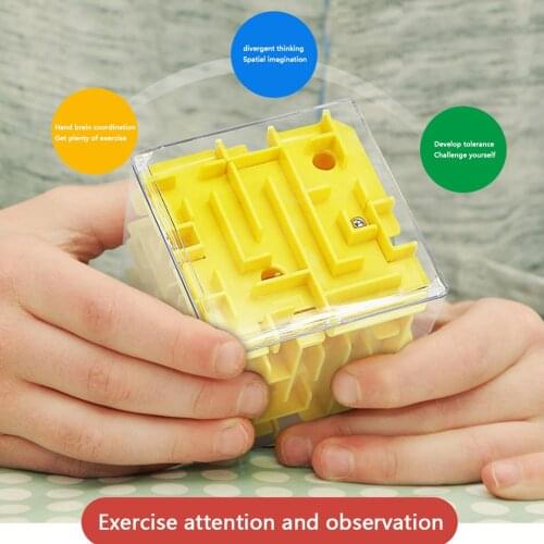 Educational Magic Cube Children Six-Sided Puzzle Rolling Ball Game 3D Maze Toy for Children Early Learning Supplies
