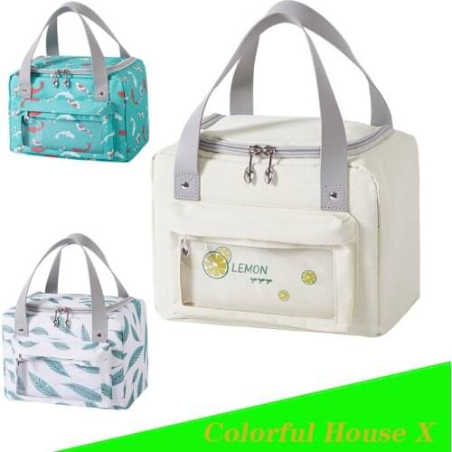 Zip Packages Thermal Bag Storage Box High Capacity Household Products Keep Warm And Keep Fresh Handbag For Traveling White Tuba