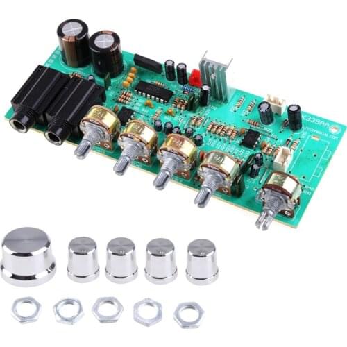 TL074 Audio Preamplifier Board Bass Balance adjustable Audio Preamp Board PT2399 Bluetooth-compatible Tuning Board