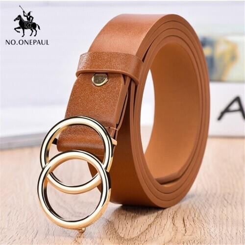 NO.ONEPAUL 2020 female belt luxury brand female new punk style fashion buckle belt chain jeans decoration