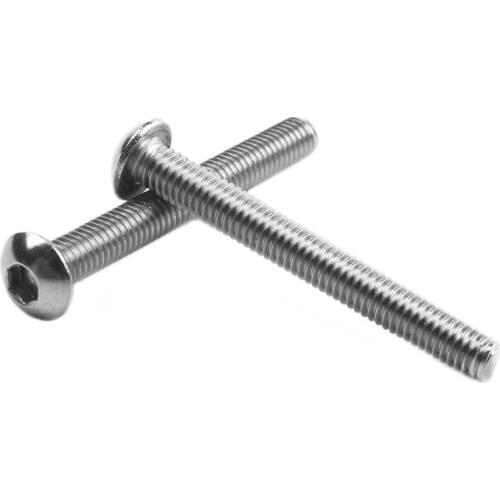 Stainless Steel Button Head Screw, Hex Socket Bolts Type:M3 / m Bolt size:M3 x 25mm Your pack quantity:30