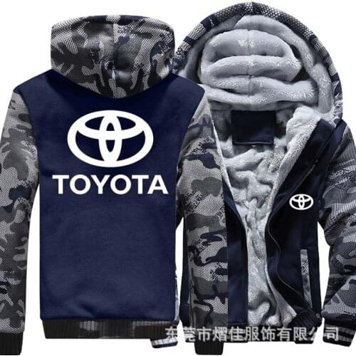TOYOTA Winter Jacket Mens Cotton Warm Hoodies Casual sweatshirt Male Thicken coats Sweatshirt top Hoodie size M~6XL