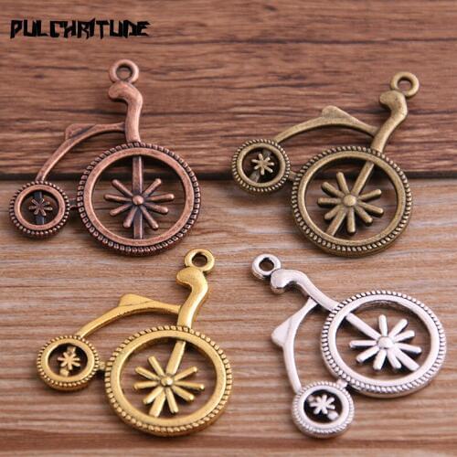 10pcs 27*32mm New Tour Color Bicycle Charms Monocycle Pendants For DIY Jewelry Handmade Making Accessorie