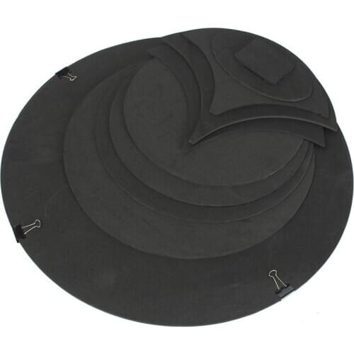 10 x Bass Snare Drums Mute Silencer Drumming Practice Pad Set Soundoff / Quiet Black