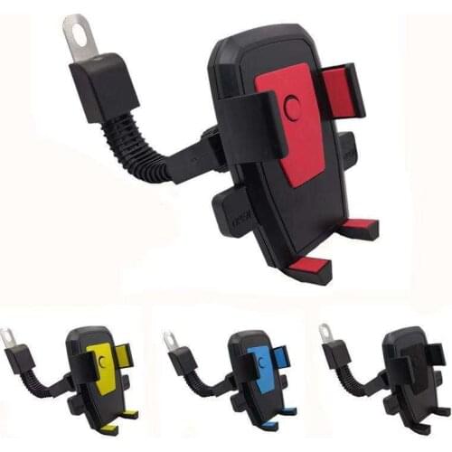 2019 hot Motorcycle universal rearview mirror mobile phone holder, multi-function rotary automatic locking navigation bracket
