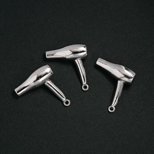 3pcs/Lots 23x28mm Antique Silver Plated Hair Dryer Charm Alloy Metal Haircut Beauty Pendants For Diy Jewelry Making Accessories