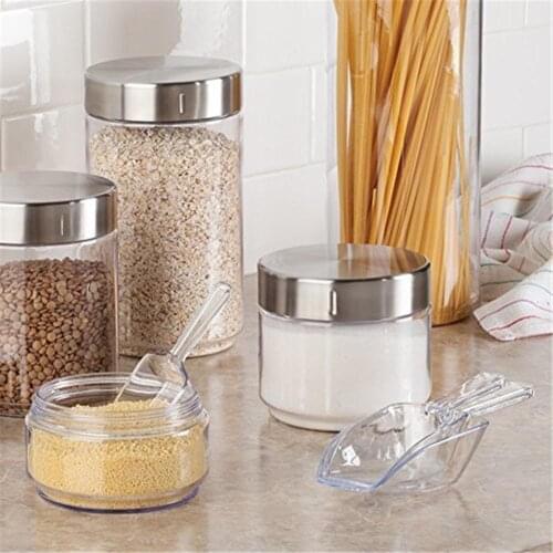 5 Pcs Kitchen Flour Food Candy Ice Cream Scoop Plastic Lightweight And Durable For Candy Dessert Buffet Spoons Protein Powder