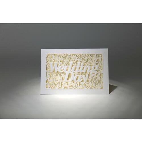 Free Shipping 10pcs vintage damask flower "wedding day" Party/Birthday Laser Wedding invitation card, no envelope,no inner sheet