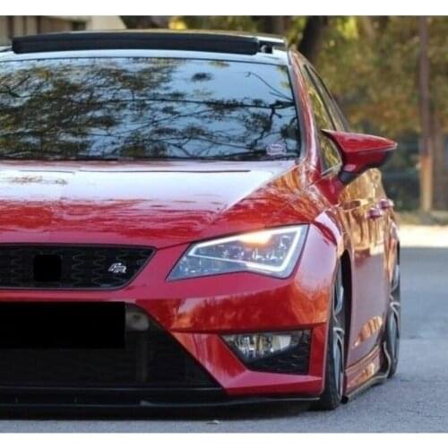 New Bat Style High Quality Abs Plastic 2 Pieces Gloss Black Mirror Covers For Seat Leon MK3/MK3.5 2013 2014 2015 2016 2017 2018