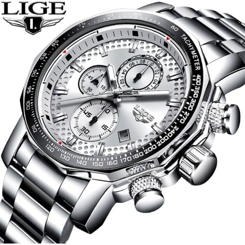 Relogio Masculino LIGE New Casual Chronograph Men For Watch Top Brand Luxury Automatic Date Quartz Watch Sport Watches Mens 2020