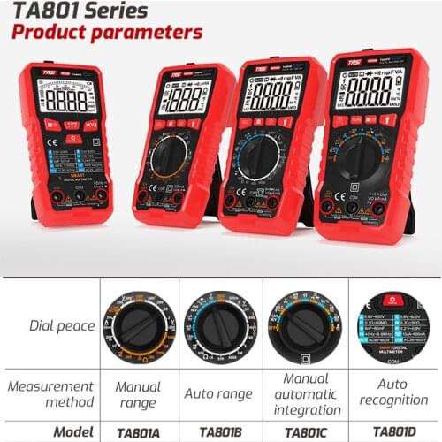 Digital Multimeter Ture RMS AC DC NCV Ohm Hz Voltage Tester Capacitor Auto Range Profesional Multimeter Frequency Voltmeter