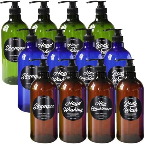 4-in-1 Bathroom Shower Gel Set 1000ml/33.8oz Press Soap Dispenser Bottles Shampoo Body Wash Hair Conditioner Hand Washing Bottle