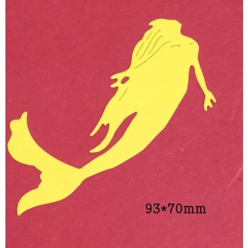 Long hair mermaid Metal Dies Stencil for Embossing DIY Scrapbooking Paper Album Gifts Cards Making New Dies for 2021