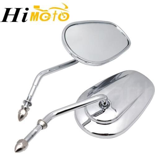 Chrome Motorcycle Rear View Mirrors For 1982-later Harley Dyna Sportster XL 883 1200 Softail Road King Classic