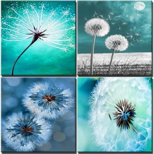 Painting By Number Dandelion Flowers Diy Kits For Adult Acrylic Paint On Canvas With Frame Drawing Coloring By Number Home Decor