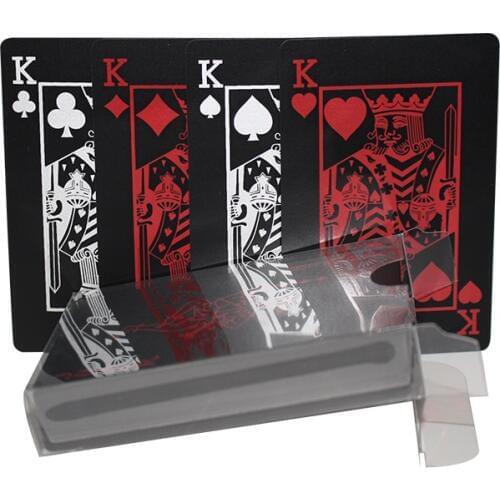 NEW Frosted Waterproof PVC Plastic Poker Playing Cards black and red Collection Board Game Gift Black Durable Magic Poker set