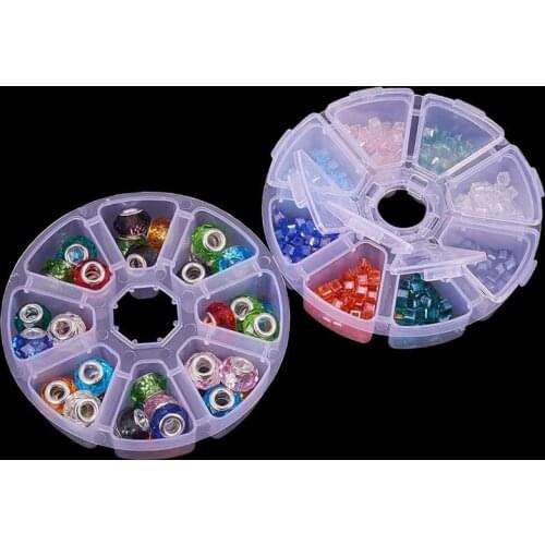 Plastic Storage Box Pills Organizer Vitamin Storage Cases Jewelry Earring Bead Screw Holder Case Display Organizer Container