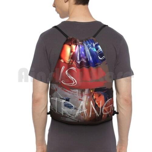Strange-3 Backpack Drawstring Bag Riding Climbing Gym Bag Lis Life Is Strange Max Copperfield Indie Game Videogame Pc Game