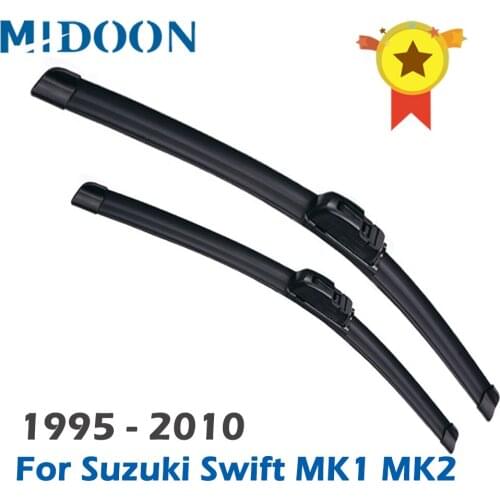 MIDOON Wiper Front Hybrid Wiper Blades For Suzuki Swift MK1 MK2 1995 - 2010 2009 2008 Windshield Windscreen Front Window 21"+18"