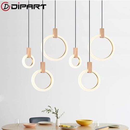 Modern Simplicity Wood Chandelier Lighting Led Chandeliers For Living room Dining room Stairs Hanglamp Long Loft Lamp Nordic