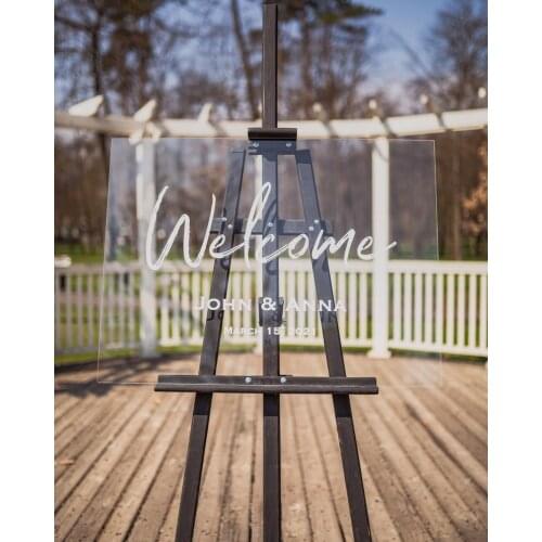Wedding Decor Welcome To Our Wedding Sign Rustic Clear Acrylic Welcome Sign Wedding Welcome Sign Welcome Sign Engagement Party