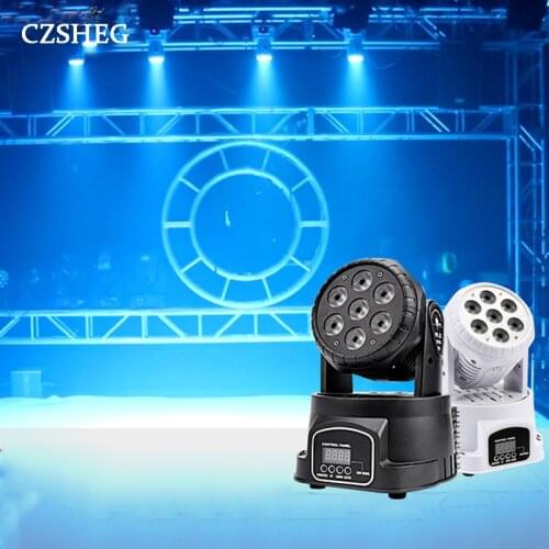 LED wash light 7x18W 6 in 1 RGBWA + UV stage moving head light DMX DJ nightclub party concert professional stage