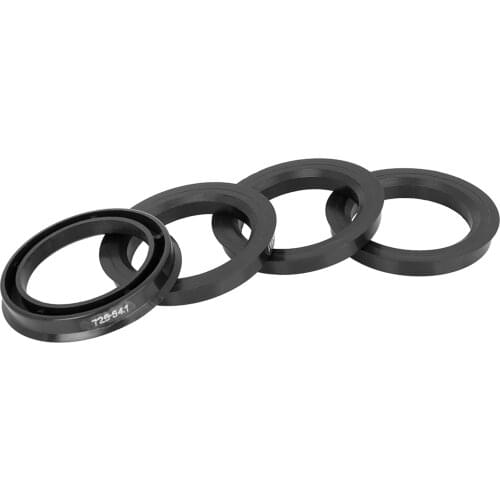 Uxcell 4pcs Plastic 72.6mm OD to 54.1mm ID Car Hub Centric Rings Wheel Bore Center Spacer Hub Rings Black