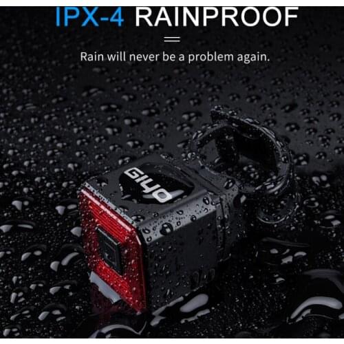 GIYO Smart Bicycle Light Rear Taillight Bike Accessories Auto On/Off USB Rechargeable Stop Signal Brake Lamp LED Safety Lantern