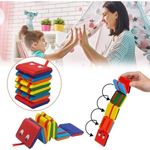 Funny Colorful Flipo Flip Colorful Flap Wooden Ladder Change Visual Illusion Novelty Decompression Childrens Fidget Toy Gift