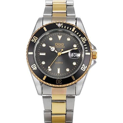 Zegarki Damskie New High quality DQG men Rhinestone Quartz Watch Fashion Stainless Steel Calender Dress women watch Gift часы