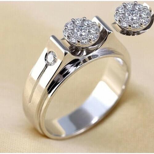 Zircon fine drill Rings Women Jewelry Wedding Rings Size 6-10 Elegant