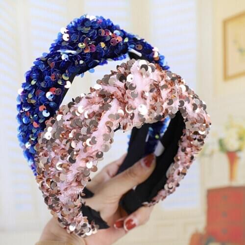 Vintage Fish Scale Sequins Hair Band For Women Hoop For Hair Girls Hair Accessories diademas para el pelo mujer accesorios
