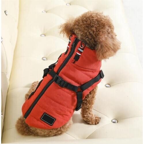 Winter Pet Dog Clothes Warm Harness Jacket For Small Medium Dogs Clothing Chihuahua Vest Thickening Coat