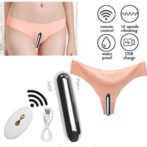10 Speed Super Strong Vibration Clitoris G-spot Stimulator Strap on Underwear Mini Vibrators for Women Bullet Vibrating Panties