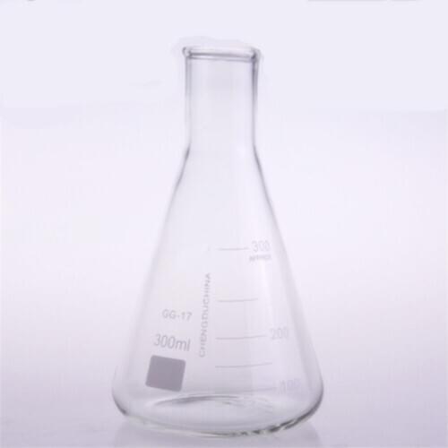 300ml,Glass Erlenmeyer Flask,Glass Conical flask,Narrow Neck ,Laboratory Glassware