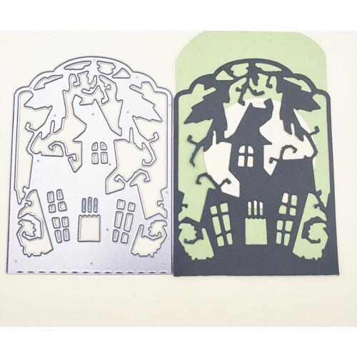 7*9.8 Metal Cutting Dies For DIY Scrapbooking Forest house/Embossing Bullet Journal Blade Punch Dtencils Photo Album Card Making