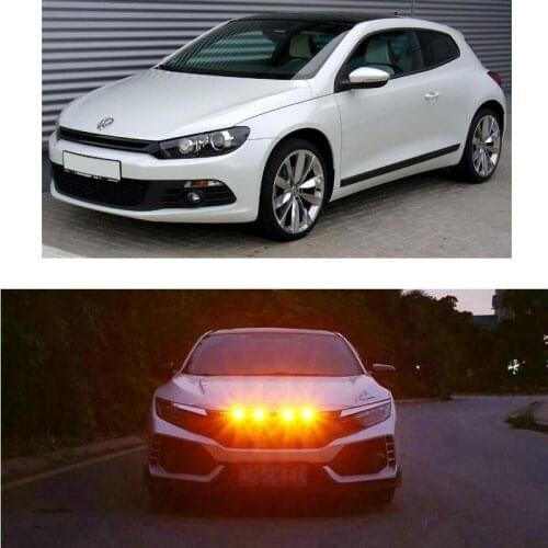 Car Accessories Grille Light Lamp For VW PHAETON MULTIVAN ROUTAN SCIROCCO SHARAN EOS FOX JETTA TOUAREG TRANSPORTER