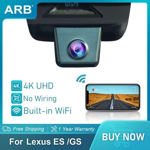 Car Dvr for Lexus ES 6th 7th Gen GS 2016-2021 ARB WiFi Dash Cam 4K UHD Hidden Camera Night Vision Modification Accessories