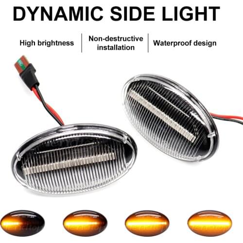 Dynamic LED Turn Signal Lights Side Marker Lamp Amber For Mercedes Benz Smart 450 452 A-Class W168 Vito W639 W447 Citan 415
