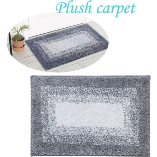 Household absorbent imitation cashmere carpet, crystal velvet non-slip floor mat, used for bathroom, kitchen and toilet doormat