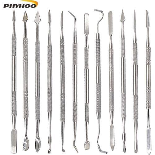 Wax Pottery Clay Sculpture Carving Modeling Tool,Dental Instruments Equipment,wax knife kit include 12 pieces sculpture blade