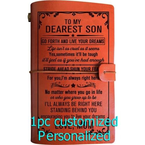 Engraved Leather journal personalized gifts to my husband BJ158 Customized Notebook A5 Dropshipping Supplier US Store Diary