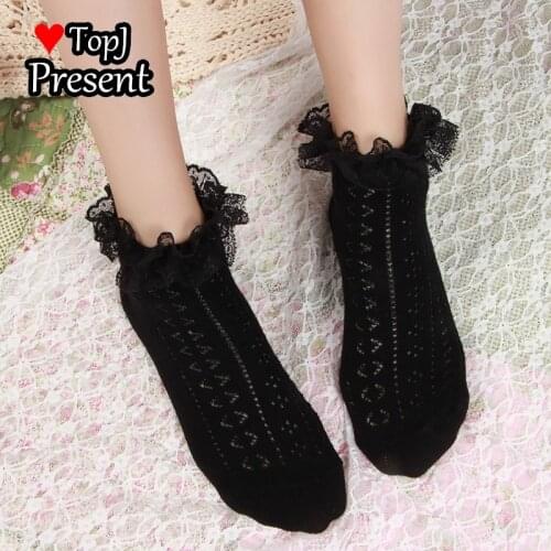 Summer Lace Socks Women Lace Tulle Socks Female Transparent Mesh Socks Sweet Sock Dress Calcetines