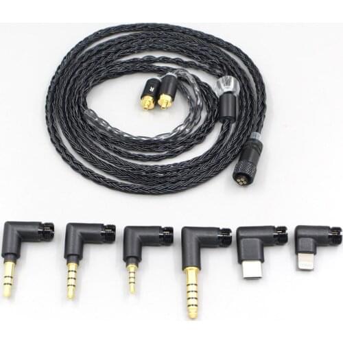 LN006958 16 Core Black OCC Awesome All In 1 Plug Earphone Cable For Sony IER-M7 IER-M9 IER-Z1R