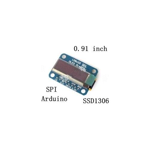 0.91 inch White OLED Display Screen Module SSD1306 Drive IC 128*32 SPI Interface