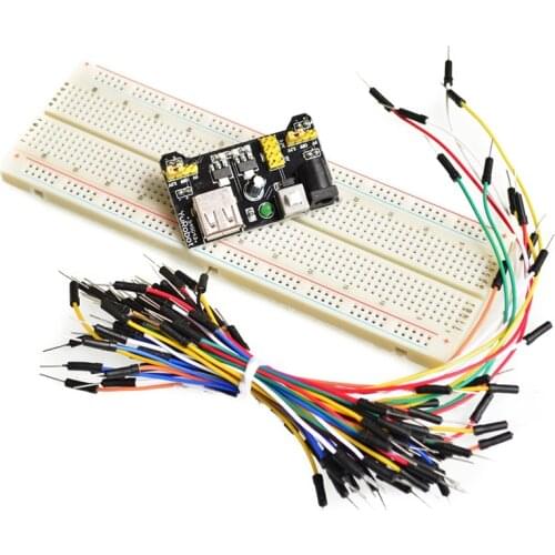 3.3V/5V MB102 Breadboard+ MB-102 830 points Prototype Bread board kit +65 jumper wires