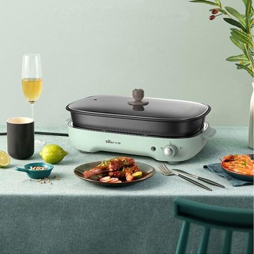 Bear Multi-function Pot Material Household Electric Bakeware Electric Wok Bake-shabu Pan Small Baking Pan Indoor Grill
