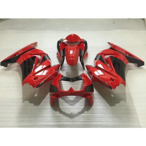 Injection Mold Fairing kit for KAWASAKI Ninja ZX250R 08 09 10 11 12 ZX 250R EX250 2008 2012 Red black Fairings set+7 gifts VX26